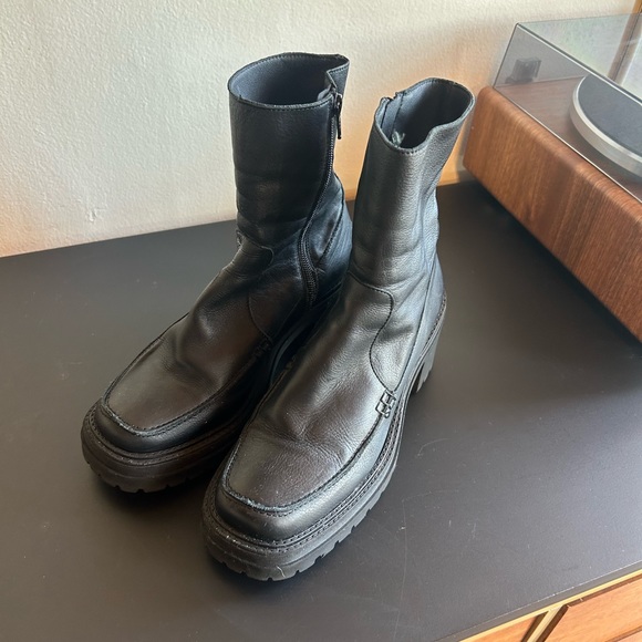 Free people 2nd skin leather penny platform boot black - Picture 2 of 10